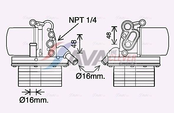 FD3625H AVA Корпус маслофільтра